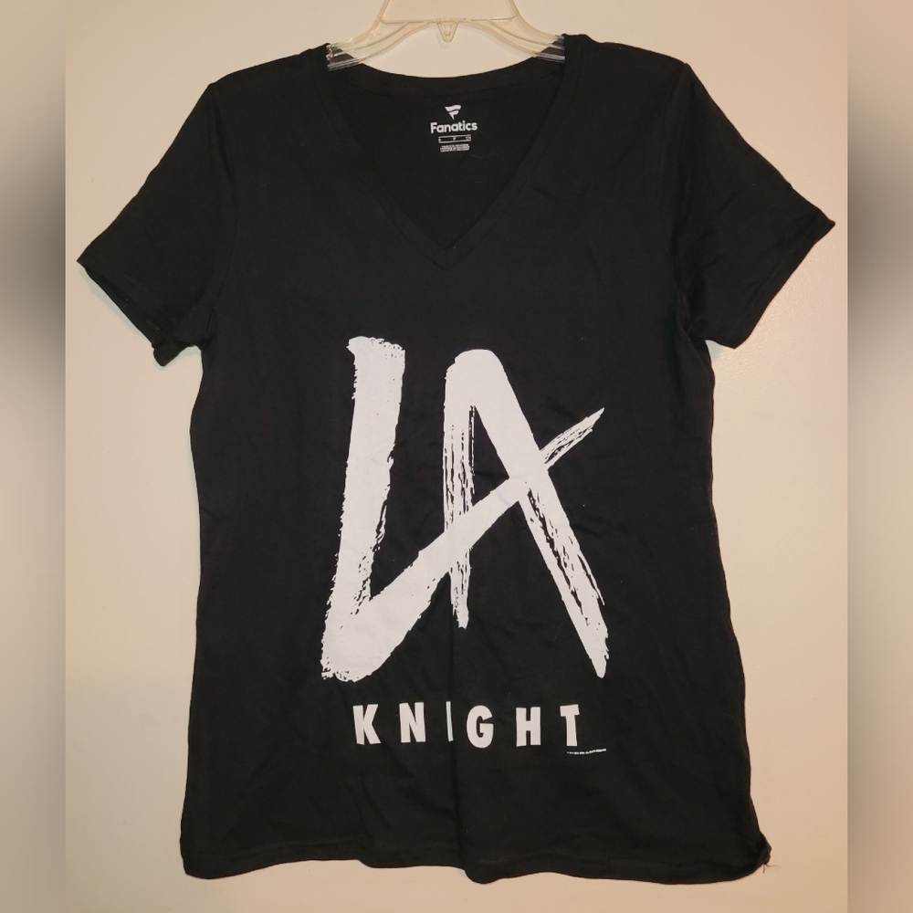 NWOT WWE Fanatics Womens Black V Neck LA Knight shirt size small